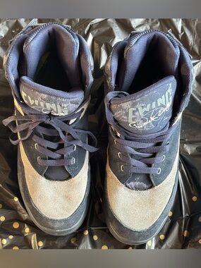 Patrick Ewing 33 High Top Sneakers Size 10.5 Navy Grey Retro Basketball Shoes